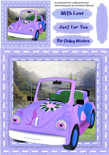 Lovely Lilac Toon Car,
