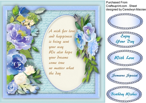 Beautiful Blue flowers and Verse 