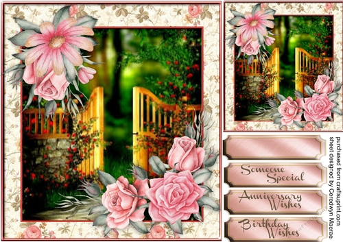 The Open Gareden Gate with Roses
