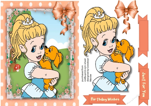 Sweet  Princess with her Puppy ,
