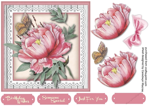 Beautiful Roses in a wood frame 