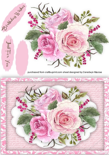 Beautiful pink Water Coloured Roses 