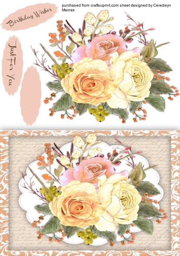 Beautiful Cream Water Coloured Roses 