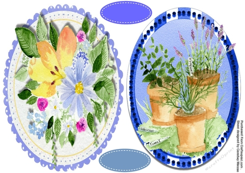 2 Lovely Flower toppers 