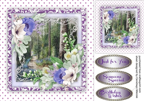  8x8 Card Fragrent Flower walk
