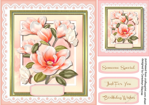 Beautifuol  Magnolias and Butterflys 