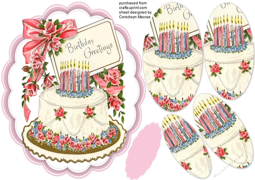 Beautiful Pyramid Birthday Topper   3