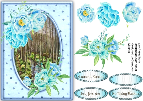 LovelyAqua Roses and Scene 