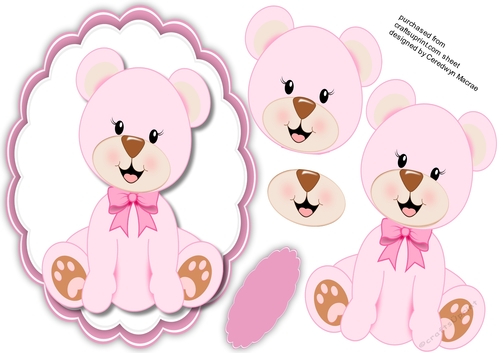 Pink  Bear with her pink bow 