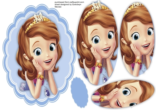 Beautiful Princess on a Scalloped Mat 