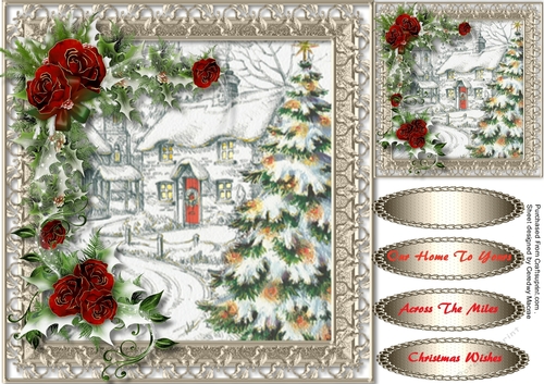 Christmas Red roses and Scene 