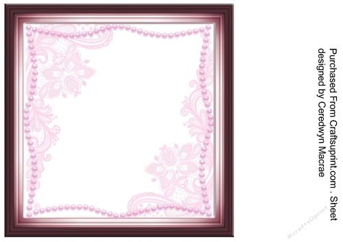 Incert with Shaped Pearl farme 