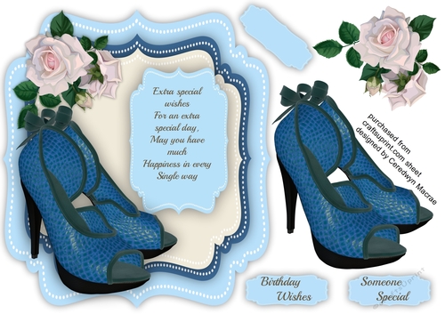 Beautiful Blue Shoes and Birthday Wishes