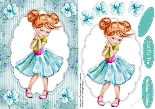 Lill Miss Teenager in Aqua 
