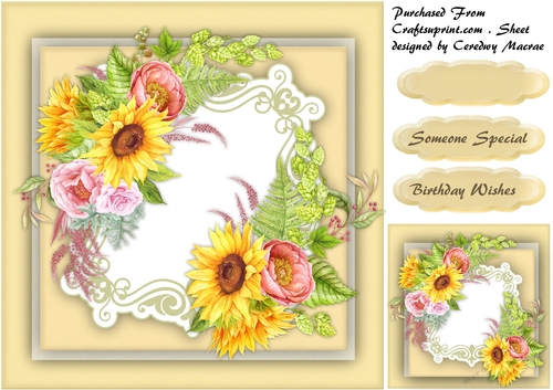 Beautiful Sunflowers and Roses 