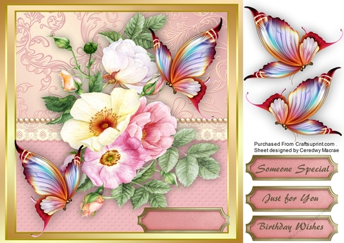 Beautifu lRoses and Butterflys 1