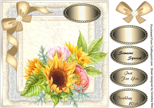 Beautiful Sunflower and Roses 