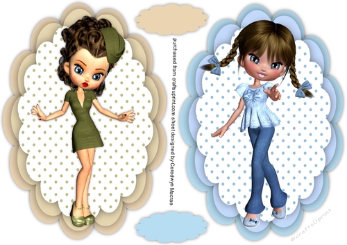 Lovely Boogie woogie and tika girl toppers 