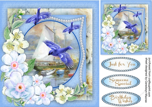 Blue Birds Over The Water
