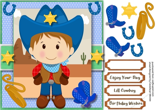 Lill Cowboy in blue
