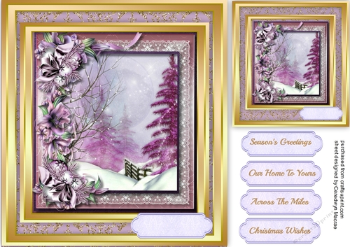 Beautiful Lilac  Christmas Scene 