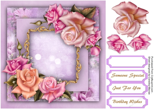 Beautiful Roses on a scrollframe 