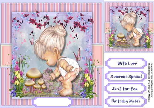 Little Cuttie Picking The Flowers