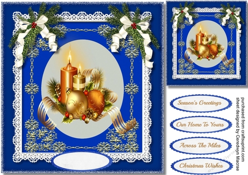 Lovely Baubles and Christmas Candle 1