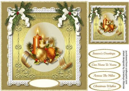 Lovely Baubles and Christmas Candle 3