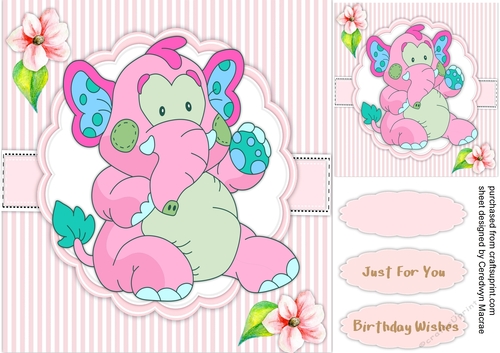 Cute Critter Ellie ( Pink )