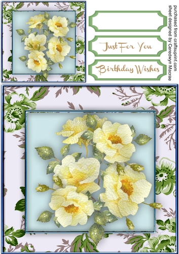 Stunning Roses in a Flower Frame 1