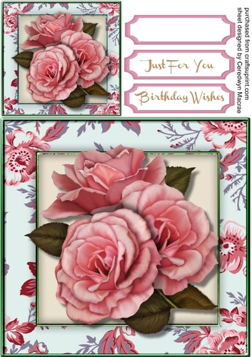 Stunning Roses in a Flower Frame  2