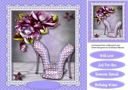 Lovely Polka Shoes and Roses 
