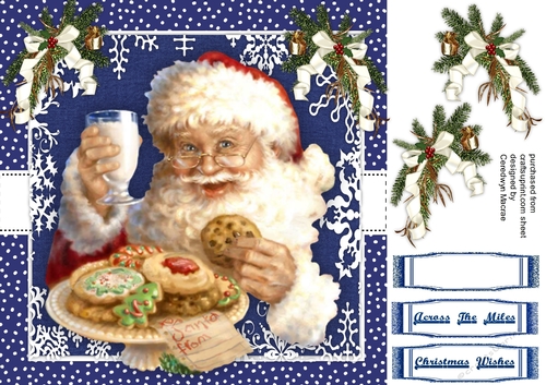 Santas Tea Break, Blue 