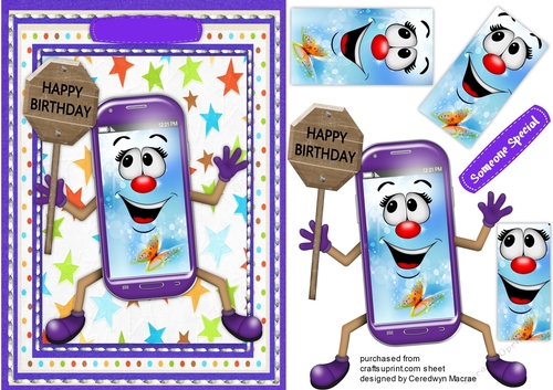 I Pad Text , Happy birthday Lilac