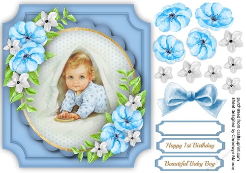 Beautiful Baby Boys Birth or 1st Birthday