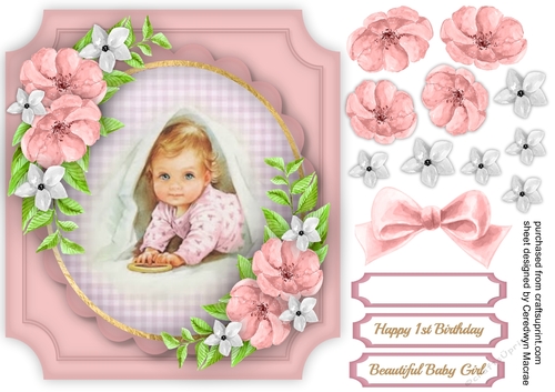 Beautiful Baby Girls Birth or 1st Birthday