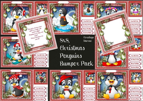 8x8 Christmas Penguins Bumper Kit  