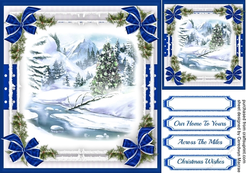 Stunning Christmas Mountain Scene 