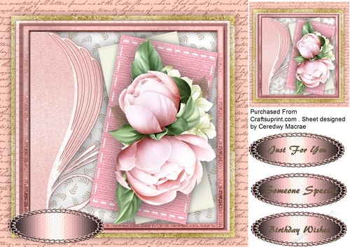 Pink Peony on a Saddle Mat 