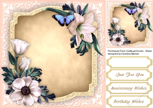 Beautiful Winter Flowers i a ornate mat