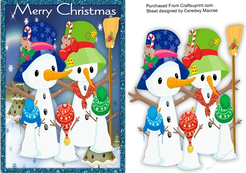 Lovely Snowman Family 