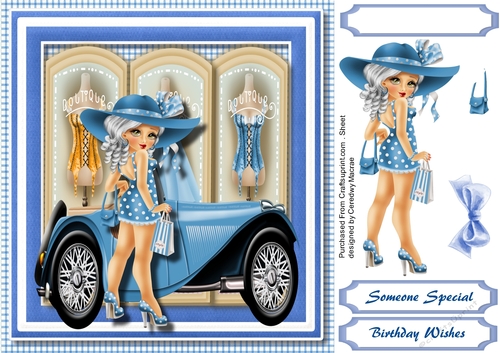 Fashion Girl in Blue 