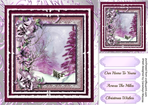 Beautiful Lilac Christmas Scene 