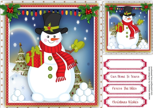 Cute Jolly Snowman 
