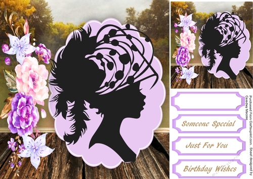 Beautiful Silhouette and Lilac Roses