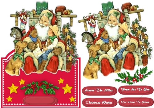 Over The Edge , Santa with His Aanimals and Friends 