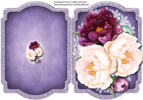 Print and Cut , Peony Roses 