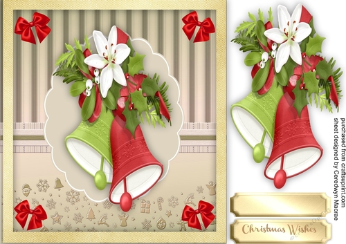 Beautiful Christmas Bells and Bows 
