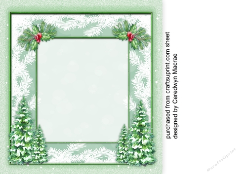 8x8 Blank   incert and Fir Trees,